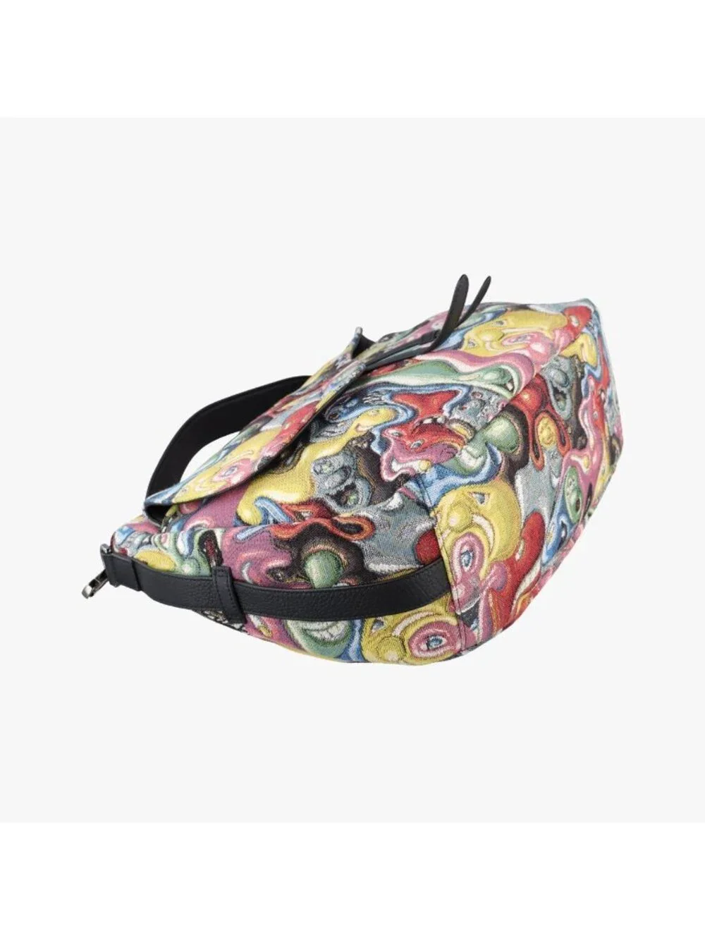 Dior &Kennie Schaaf Saddle Soft Multicolor Jacquard Grained Calfskin Shoulder